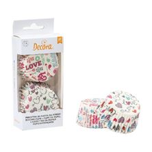 Picture of 36 LOVE MESSAGE BAKING CUPS 50 X 32 MM